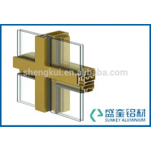 Aluminio Facade Aluminium extrusion Aluminum Curtain Wall Profiles Building Material Window Frame